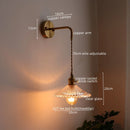 Ljojo LED Wall Lamps: Nordic Modern Design, Bedroom & Bathroom Lighting, Pull Chain Switch.