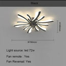 Ljojo Luxury Modern Ceiling Fan Lamp for Living & Dining Room