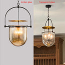Ljojo Glass Chandelier Vintage Pendant Light for Kitchen Dining Room Bar Bedroom