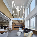 Elegant Glass Gold Pendant Light by Ljojo for Living Room Staircase Foyer