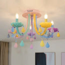 Ljojo European Style Crystal LED Pendant Light for Living Dining Room Bedroom Chandelier Fixtures