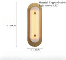 Ljojo Marble Bedroom Bedside Lamp: Minimalist Copper Wall Light for Living Room and Foyer
