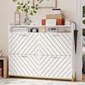 Ljojo™ Entryway Shoe Cabinet: Slim Hidden Storage, 4 Flip Drawers, Large Organizer Rack