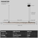 Copper Pendant Lamps Glass LED Chandelier Modern Luxury - Ljojo Dining Table Lighting