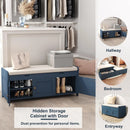 Ljojo™ Shoe Storage Bench with Cushioned Seat, Wooden Entryway Shoe Cabinet