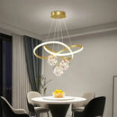 Ljojo Modern Glass Ball Chandelier for Dining Living Room Pendant Lamp Fixtures