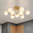 Ljojo Milk White Glass Ball Chandelier Ceiling Lights