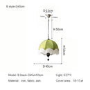 French Medieval Style Green Velvet Tassel Pendant Lights by Ljojo - Retro Pattern Fabric Chandelier for Dining Room & Bedroom