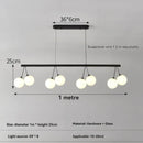 Ljojo Japanese Style Glass Ball Chandelier for Study Room and Restaurant Decor