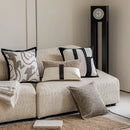 Embroidered Tufted Cushion Cover in Neutral Tones by Ljojo