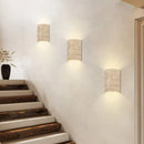 Ljojo Yellow Travertine Wall Sconce Elegant Natural Stone LED Light for Bedroom & Outdoor Decor