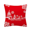 Ljojo Merry Christmas Print Sofa Cushion Decoration Pillowcase