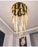 LED Crystal Chandelier: Modern Villa Hanging Light for Hotel Lobby & Staircase - Ljojo