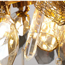 Ljojo LED Stainless Steel Crystal Chandelier Suspension Lamps