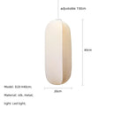 Japanese Silk Led Pendant Lights Wabi Sabi Nordic Chandeliers - Ljojo