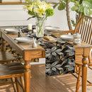 Ljojo Metallic Texture Floral Branches Table Runner for Dining & Dresser Decor