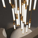 Ljojo Luxury Rotating LED Chandelier for High Ceiling Staircase