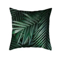 Flamingo Flower Rainforest Cushion Cover with Tropical Plant Animal Pattern by Ljojo