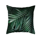 Flamingo Flower Rainforest Cushion Cover with Tropical Plant Animal Pattern by Ljojo