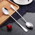 Ljojo Long Handle Stainless Steel Coffee Spoon Ice Cream Dessert Korean Style Tableware