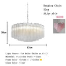LED Pink Clear Glass Chandelier Stylish Designer Texture for Staircase Decor by Ljojo