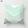 Ljojo Mint Green Blue Geometric Cushion Cover Modern Home Decor