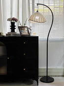 Nordic Wabi-Sabi Retro Fabric E27 Floor Lamp for Medieval Living Room by Ljojo