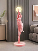 Ljojo Modern Art Floor Lamp Humanoid Sculpture LED Lighting for Living Room Atmosphere
