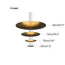 Ljojo American Circular Villa Metal LED Pendant Light Luxury Vintage Chandelier