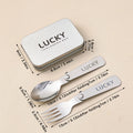 Ljojo 3Pcs Outdoor Folding Stainless Steel Cutlery Set for Camping & Picnic