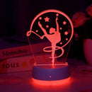 Ballet Girl 3D Night Light - USB Desk Decoration for Ballet Enthusiasts by Ljojo