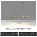 Ljojo LED Chandelier: Nordic Style Aluminum Alloy Pendant Light for Living Room & Dining Area