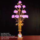 Ljojo LED Lotus Table Lamp: Illuminating Buddha's Presence in Worship Settings