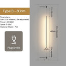Black Linear Pendant Light Italian Design Minimalist Hanging Lamp for Living Room by Ljojo