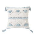 Bohemian Pink Geometric Tassel Throw Pillow Cover for Living Room Sofa by Ljojo