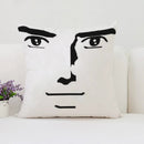 Ljojo Man Face Print Plush Cushion Cover 50x50cm