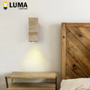 Yellow Travertine Wall Lamp Japanese Style for Bedroom Corridor Aisle - Ljojo