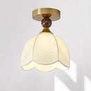 French Corridor Fabric Aisle Lights Medieval Style Retro Entrance Romantic Cloakroom Balcony Wood Ceiling Lamp by Ljojo