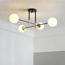 Ljojo LED Gold Black Chandelier for Bedroom Living Room - Creative Ceiling Pendant Light