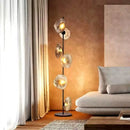 Italian Minimalist LED Floor Lamp Smoke Gray Glass for Artistic Home Decor by Ljojo