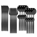 Ljojo 32-Piece Stainless Steel Cutlery Set for Dining Table, Silverware Gift