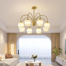 Lily Of The Valley Flower Copper Chandelier - Modern Minimalist Bedroom Hanging Lamp by Ljojo