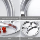 Ljojo 304 Stainless Steel Dividing Plate Children's Four Compartment Plate