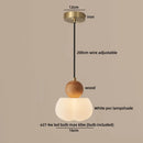 Ljojo Luxury Brass Adjustable LED Pendant Light Resin Modern Nordic Hanging Lamp