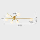 Italian Minimalist Glass Decorative Ceiling Light Ljojo Creamy Pebble Modern Bedroom Hardware Lamp