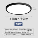 Ljojo 20" Smart LED Large Ceiling Light with APP Remote Control for Bedroom & Living Room