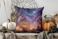 Halloween Skulls Witch Hat Patterned Pillow Cover by Ljojo for Sofa, Bedroom, Car