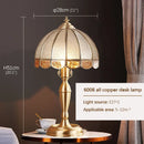 Ljojo Luxury Glass Copper LED Table Lamp for Home Living Room