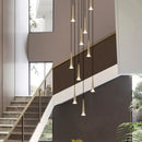 Ljojo Luxury LED Staircase Chandelier: Modern Crystal Lighting Fixture