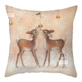 Christmas Deer & Rabbit Winter Pillow Case - Ljojo Home Decor Collection